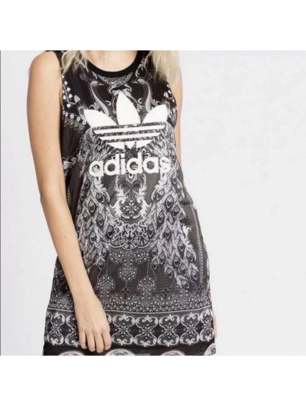 adidas farm rio  & White Paisley Print Pavao  tank Mini Dress size xs